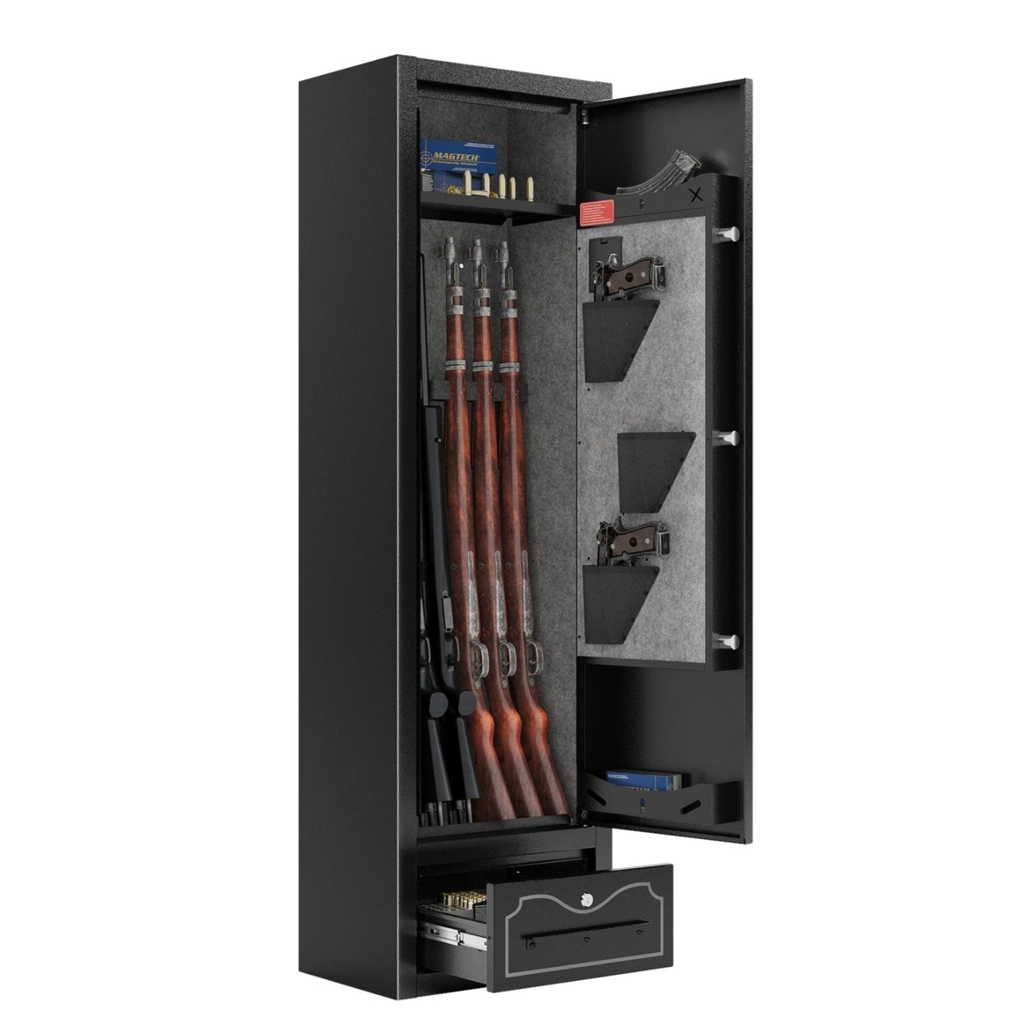 GRANITE XL Rifle Safe, Holds Up To 6 Rifles, Heavy Duty