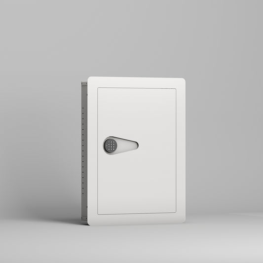 SLATE S In Wall Safe, Small Size, White