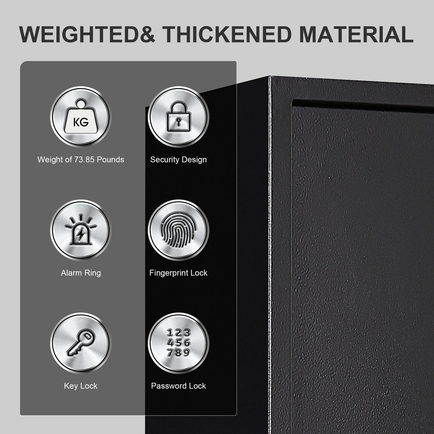 GRANITE Biometric Rifle Safe, Holds 4-5 Long Guns
