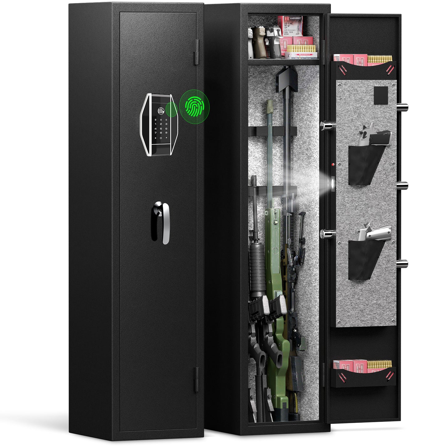 GRANITE Biometric Rifle Safe, Holds Up To 4 Long Guns