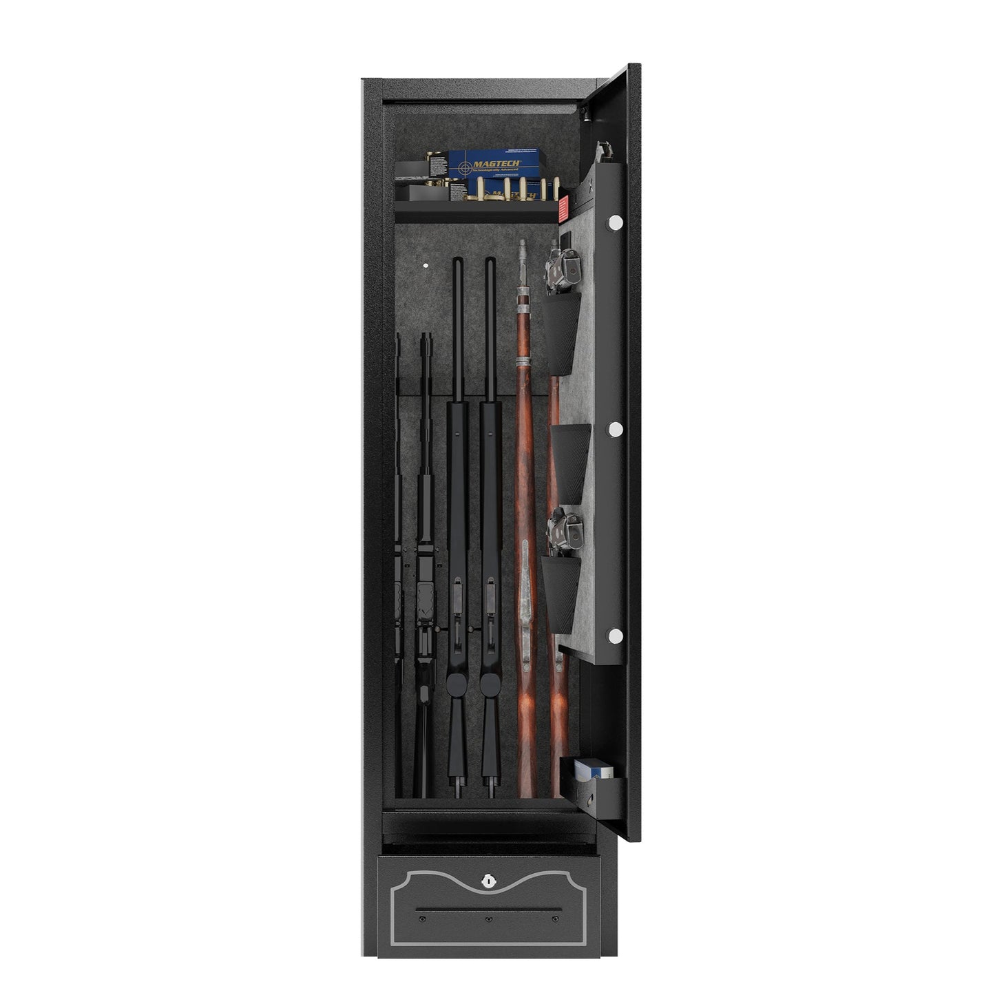 GRANITE XL Rifle Safe, Holds Up To 6 Rifles, Heavy Duty