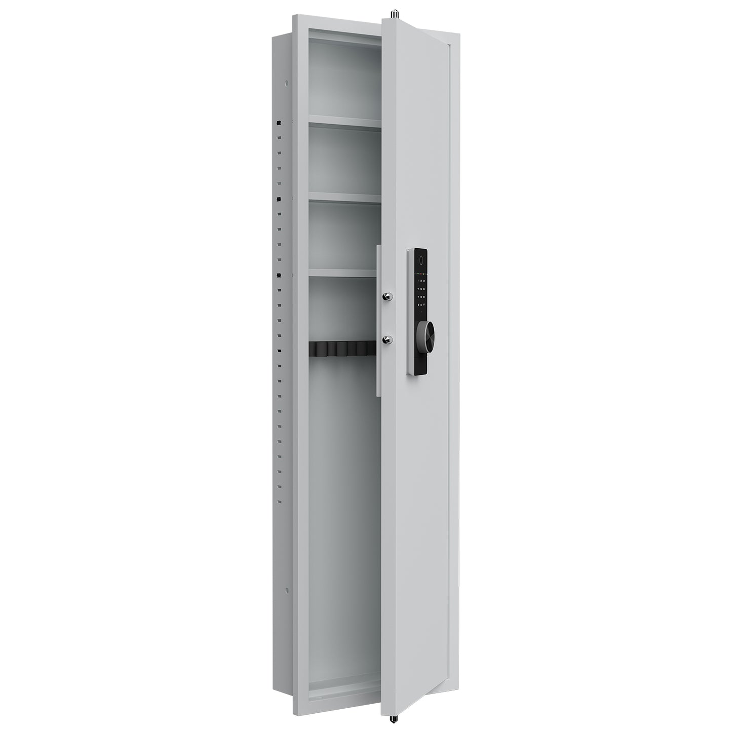 SLATE Biometric Wall Gun Safe, Hidden Mounted Between Studs, White