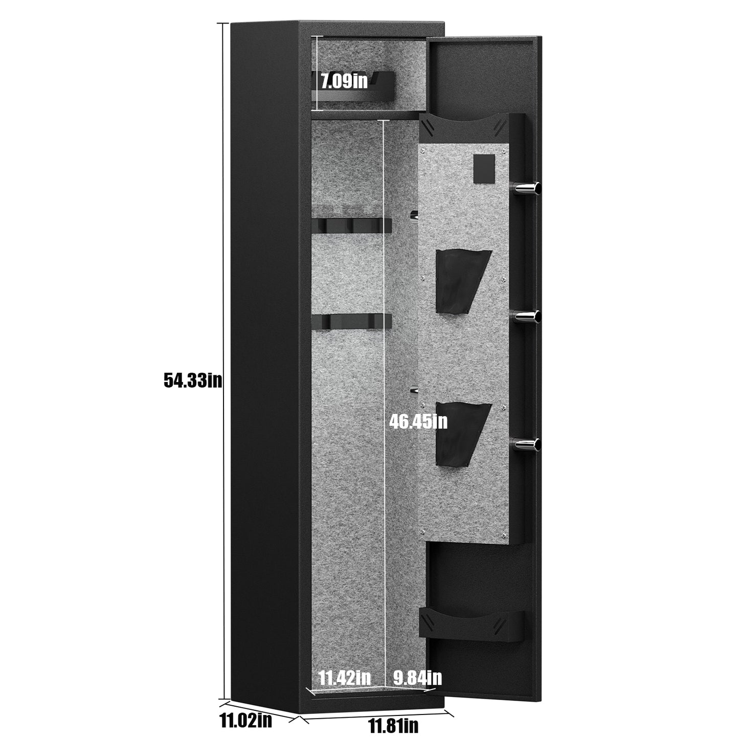 GRANITE Biometric Rifle Safe, Holds Up To 4 Long Guns