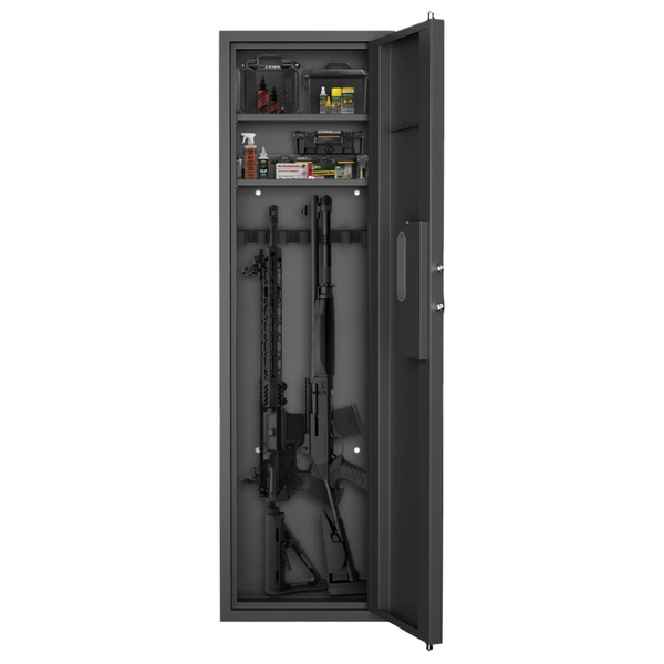 SLATE Biometric Wall Gun Safe, Hidden Mounted Between Studs, Black