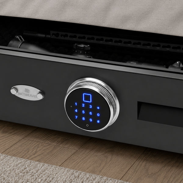 BEDROCK Underbed Gun Safe, Biometric Rifle Safe, Up to 2 Long Guns