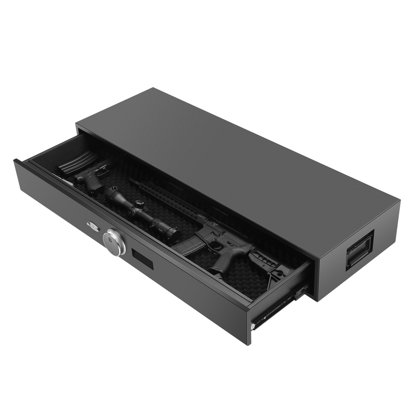 BEDROCK Underbed Gun Safe, Biometric Rifle Safe, Up to 2 Long Guns