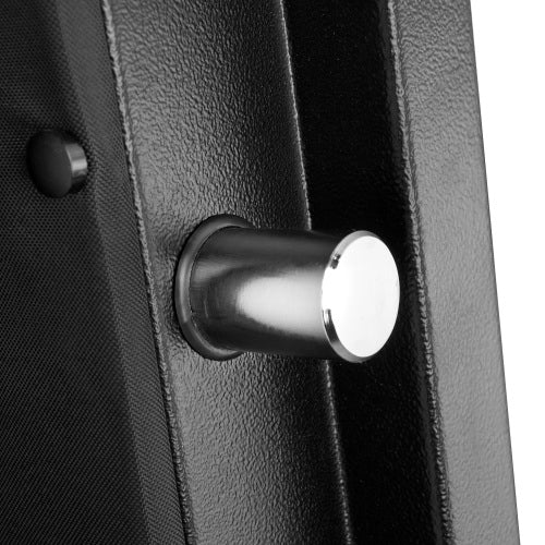 BASALT 14 fireproof gun safe, close-up of a steel locking bolt and the padded door edge