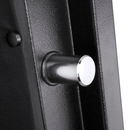BASALT 45 Pro fireproof gun safe, close-up of a steel locking bolt and the padded door edge