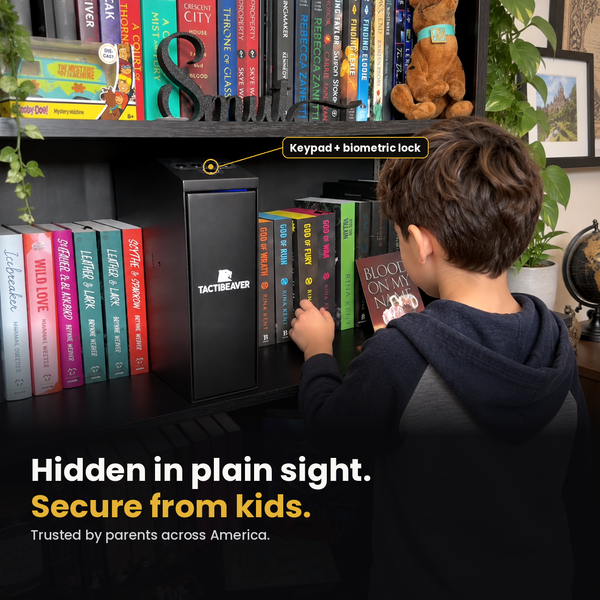FLINT Biometric Bedside Handgun Safe, Hidden Mounted