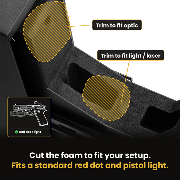 FLINT Biometric Bedside Handgun Safe, Hidden Mounted
