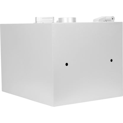 GLACIER Biometric fireproof safe, medium, rear view showing the anchor bolt holes for mounting