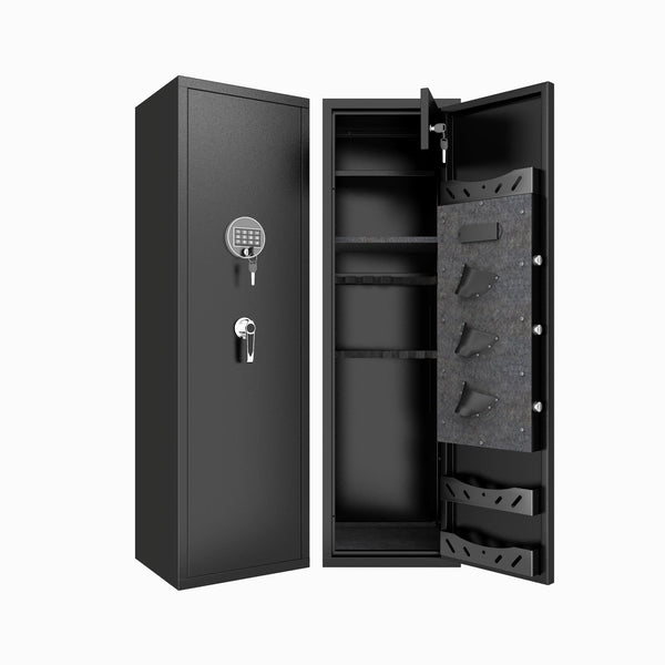 GRANITE Rifle Safe, Keypad Lock, Internal Lock Box, Holds 5 Long Guns up to 53"