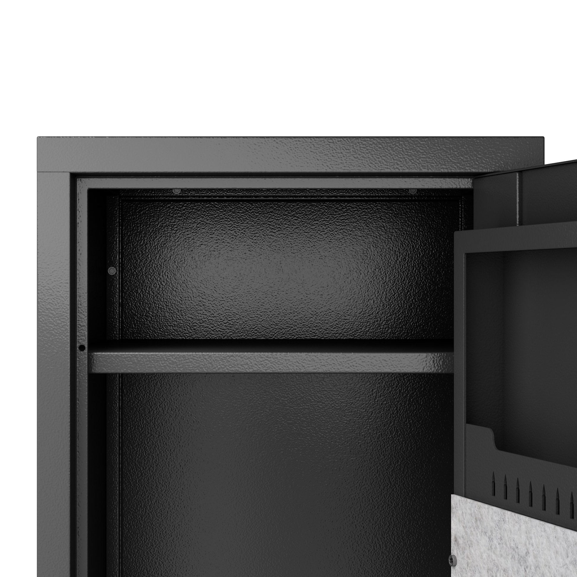 Fixed top compartment above the long-gun bay