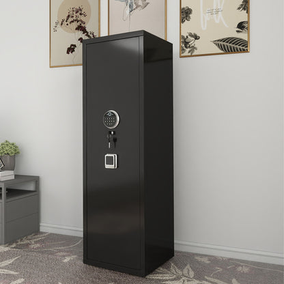 GRANITE Biometric Rifle Safe, Fingerprint Access, Holds 5 Long Guns + 3 Pistols