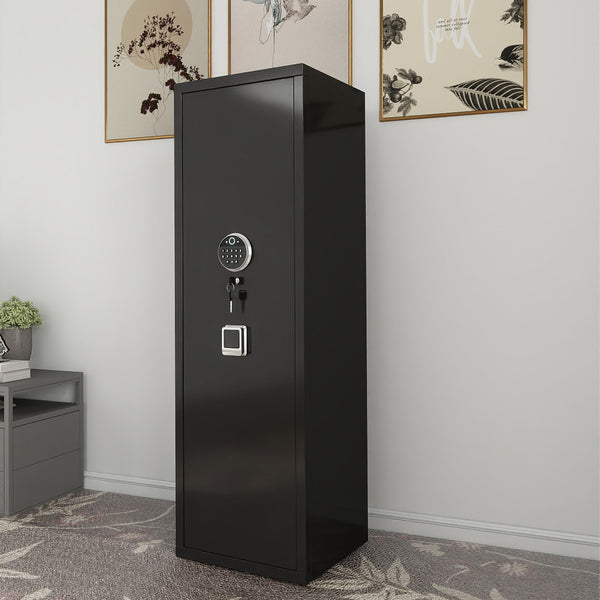 GRANITE Biometric Rifle Safe, Fingerprint Access, Holds 5 Long Guns + 3 Pistols