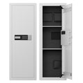 SLATE M In-Wall Gun Safe, 3.9″ Slim Profile, Keypad & Alarm, White