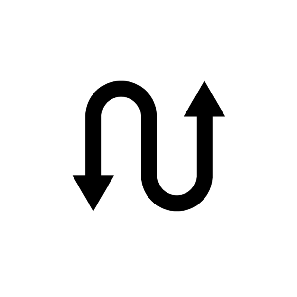 TactiBeaver reroute fee, black U-turn arrow icon representing a shipment reroute request